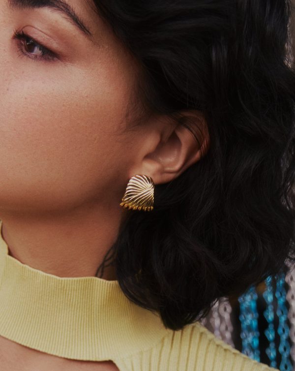 Ripple Oversized Stud Earrings - Image 2