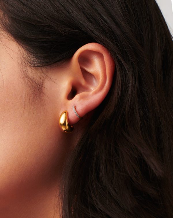 Savi Dome Mini Hoop Earrings - Image 3