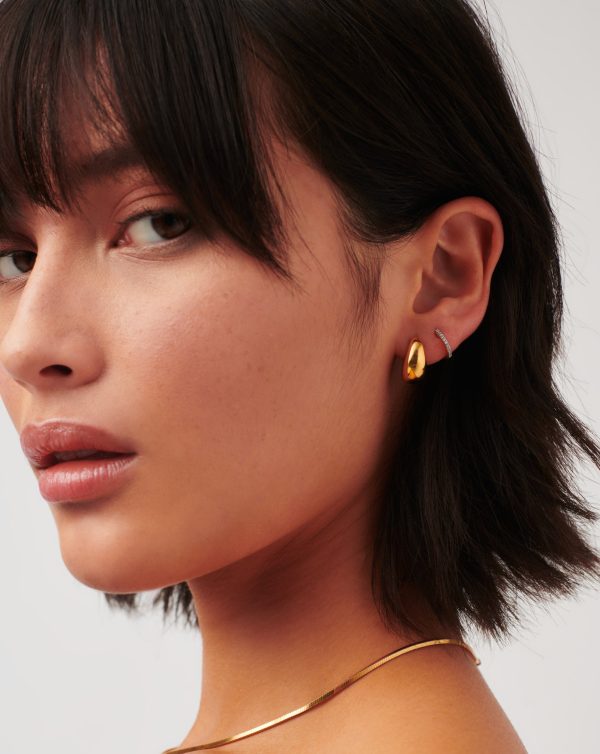 Savi Dome Mini Hoop Earrings - Image 2