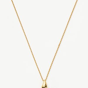 Savi Sculptural Droplet Pendant Necklace | 18ct Gold Vermeil