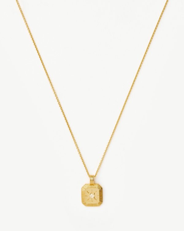 June Birthstone Pendant Necklace | 18ct Gold Vermeil/Rainbow Moonstone