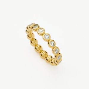 Tennis Eternity Stacking Ring | 18ct Gold Vermeil Cubic Zirconia