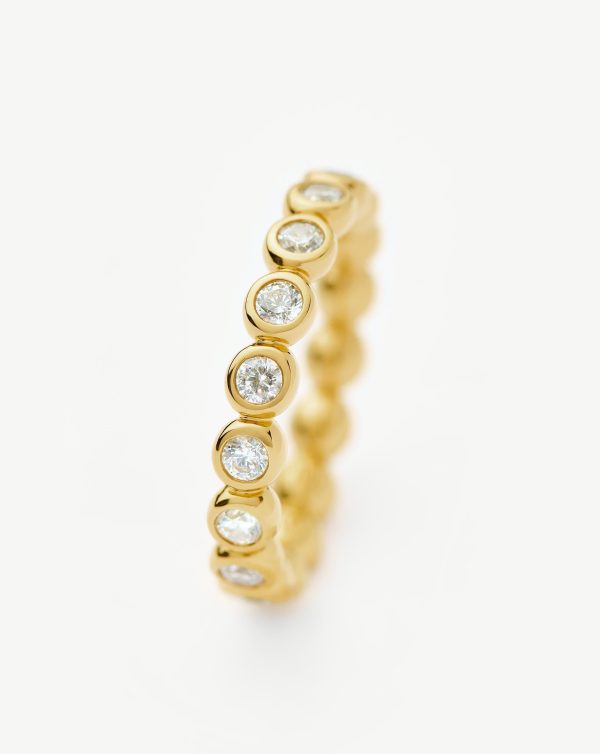 Tennis Eternity Stacking Ring | 18ct Gold Vermeil Cubic Zirconia - Image 4