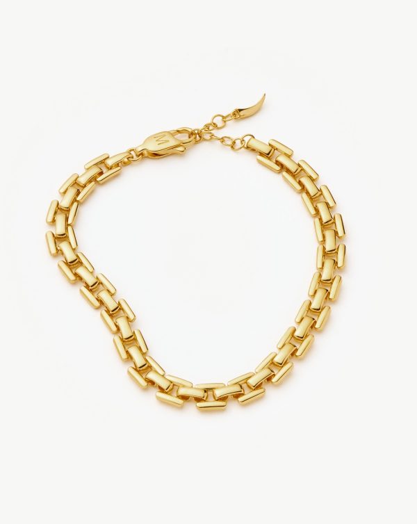 Timepiece Link Chain Bracelet | 18ct Gold Plated - Image 3
